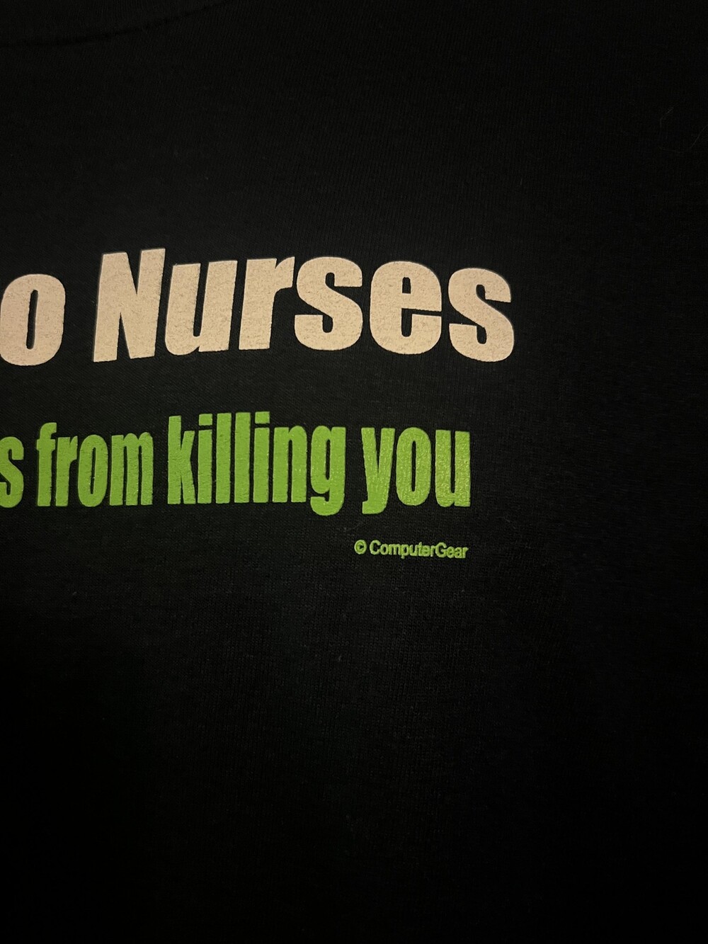 Be Nice to Nurses Shirt Mens Large Black Funny Graphic Humor Medical Nursing - Picture 4 of 7